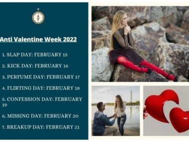 Anti Valentine's Week date sheet from Slap Day Breakup Day Missing Day