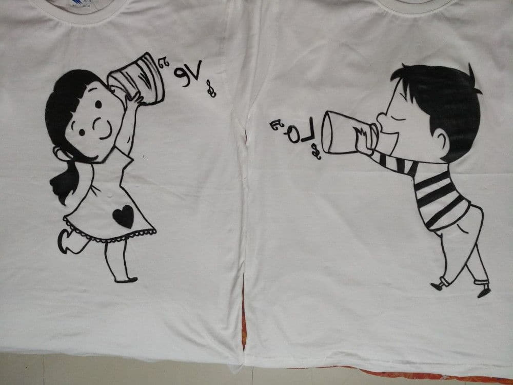 Hand-painted Couple T-shirts